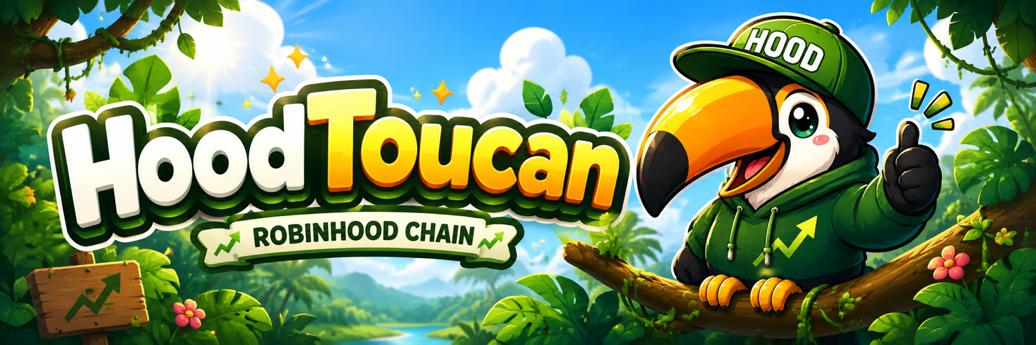 HoodToucan Robinhood Chain tropical banner